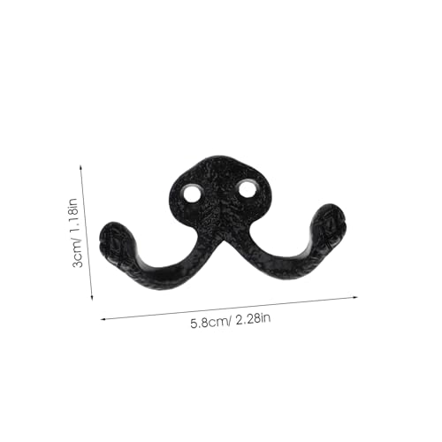 TOBBOMEY 4 Stück Wandhaken aus Robustem Zinklegierung Antike Optik Starke Tragkraft für Mäntel Handtücher Taschen Vielseitige Anwendung im Bad und Schlafzimmer Schwarzes Finish TOBBOMEY 4 Stück Wandhaken aus Robustem Zinklegierung Antike Optik Starke Tragkraft für Mäntel Handtücher Taschen Vielseitige Anwendung im Bad und Schlafzimmer Schwarzes Finish von TOBBOMEY