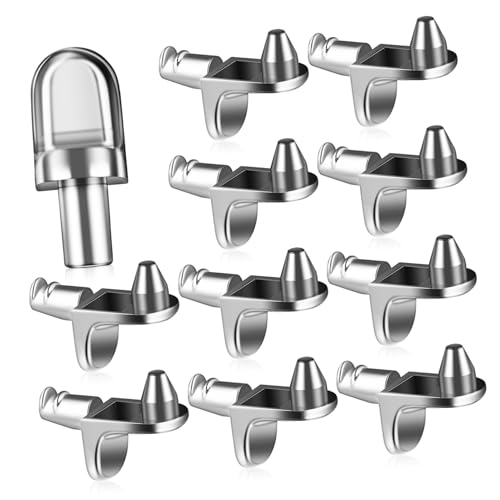 TOBBOMEY 40 Stück Teiliges Regalbodenträger Robustem Zinklegierung für Bücherregale Schränke und Einlegeböden Selbsttragend Einfache Montage Stabile Möbelbefestigung von TOBBOMEY