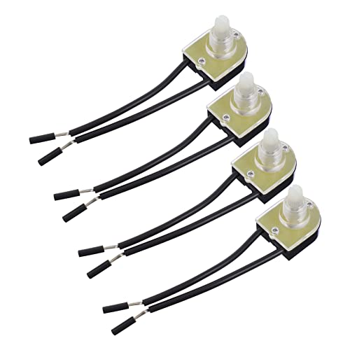 TOBBOMEY 4Stücke Wandlampe Drehschalter Langlebiger Lampenknopfschalter Hochwertigem und Installieren und für Haushaltsgeräte TOBBOMEY 4Stücke Wandlampe Drehschalter Langlebiger Lampenknopfschalter Hochwertigem und Installieren und für Haushaltsgeräte von TOBBOMEY