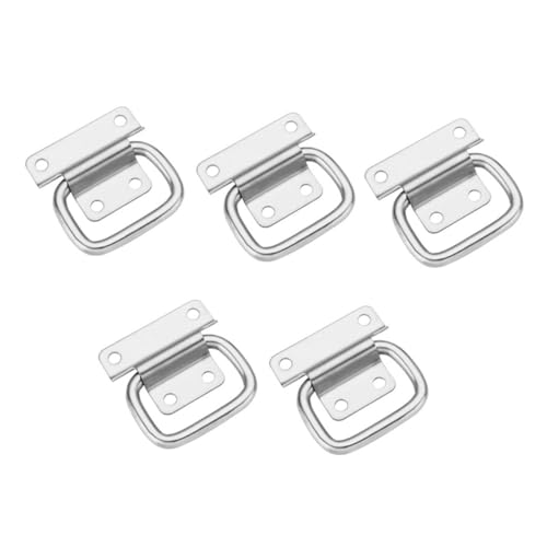 TOBBOMEY 5 Stück Faltbare Edelstahl Tragegriffe für Werkzeugkisten Kisten mit Robustem Metallgriff Korrosionsbeständig für Schrank und Aufbewahrungskoffer TOBBOMEY 5 Stück Faltbare Edelstahl Tragegriffe für Werkzeugkisten Kisten mit Robustem Metallgriff Korrosionsbeständig für Schrank und Aufbewahrungskoffer von TOBBOMEY