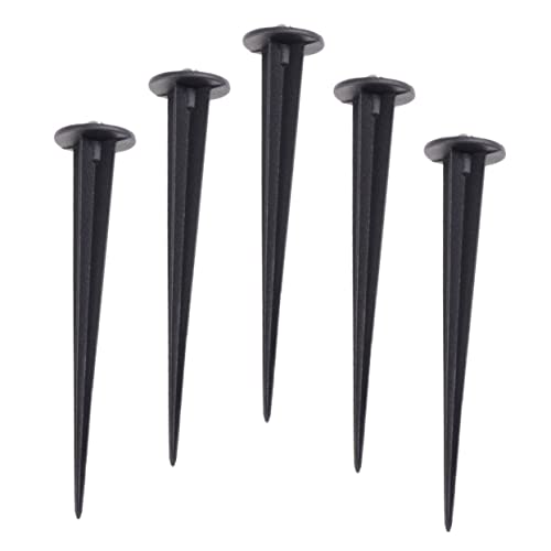 TOBBOMEY 5 Stück Teiliges Aluminium Garten Bodenspieß Wetterfester Erdspieß für Außenleuchten Rostbeständig Kompatibel mit Schrauben Ersatzteil für Gartenlampen und Landschaftsbeleuchtung von TOBBOMEY