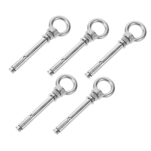 TOBBOMEY 5 Stück Teiliges Aufhängeringe Robuste Augenbolzen für Hängematten Schaukelsessel und Schwere Gegenstände Vielseitige Befestigungslösungen für und Außen TOBBOMEY 5 Stück Teiliges Aufhängeringe Robuste Augenbolzen für Hängematten Schaukelsessel und Schwere Gegenstände Vielseitige Befestigungslösungen für und Außen von TOBBOMEY