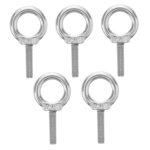 TOBBOMEY 5 Stück Teiliges Augenschrauben aus Edelstahl Korrosionsbeständige Ringschrauben mit Metrischem Gewinde Langlebige und Vielseitige Befestigung für Hängen und Anheben TOBBOMEY 5 Stück Teiliges Augenschrauben aus Edelstahl Korrosionsbeständige Ringschrauben mit Metrischem Gewinde Langlebige und Vielseitige Befestigung für Hängen und Anheben von TOBBOMEY