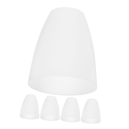 TOBBOMEY 5 Stück Teiliges Lampenschirm Langlebigem Kunststoff Flacher Mund design für Steh Tischlampen Einfache Montage Hohe Lichtdurchlässigkeit als Ersatzschirme für Wohnraumbeleuchtung von TOBBOMEY