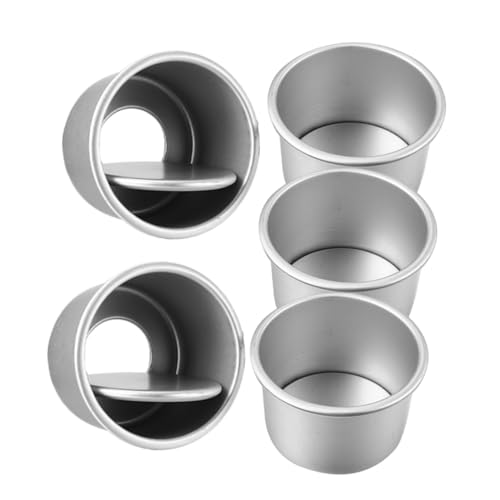TOBBOMEY 5 Stück Teiliges Runde Kuchenformen aus Metall mit Abnehmbarem Boden Hitzebeständig Gleichmäßige Wärmeverteilung für Käsekuchen und Backzubehör Einfache Reinigung von TOBBOMEY