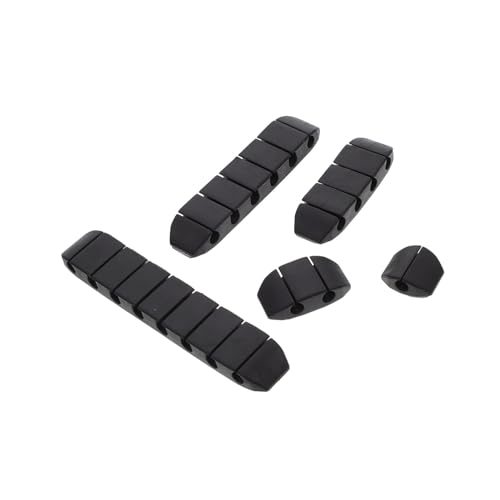 TOBBOMEY 5 Stück Teiliges Selbstklebende Kabelhalter mit Mehrloch design Praktischer Kabel Drahtorganizer für Schreibtisch USB Netzkabelmanagement Einfache Montage für Zuhause und Büro von TOBBOMEY
