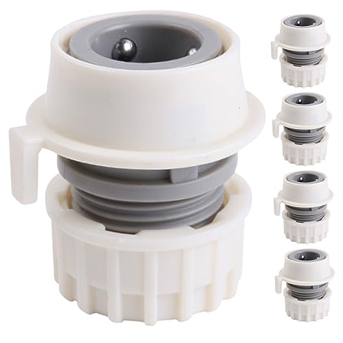 TOBBOMEY 5 Stück Waschmaschinen Wasserzulauf Adapter Schnellanschluss Schlauchverbinder für Waschmaschinen Robuster und Leckfreier Wasserhahn zu Schlauch Adapter von TOBBOMEY