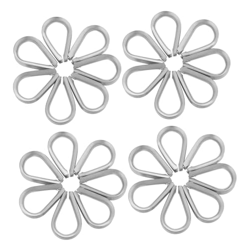 TOBBOMEY 50 Stück Teiliges Edelstahl Drahtseilkauschen Wetterfeste Stahlseil Schutzösen für Drahtseil Robustes Rigging Zubehör für Industrie und Outdoor Aktivitäten TOBBOMEY 50 Stück Teiliges Edelstahl Drahtseilkauschen Wetterfeste Stahlseil Schutzösen für Drahtseil Robustes Rigging Zubehör für Industrie und Outdoor Aktivitäten von TOBBOMEY