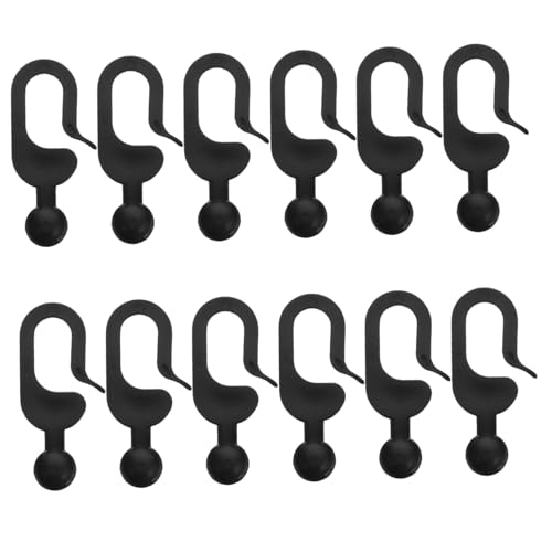 TOBBOMEY 50 Stück Weiße Kunststoff Haken für Zeltvorhänge und Moskitonetze Wetterfest Leicht Outdoor Pavillon Zubehör für Camping Strand und Garten von TOBBOMEY