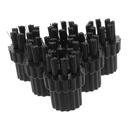 TOBBOMEY 6 Stück Dampfreiniger Ersatzbürsten Nylon Teiliges Vielseitige Reinigungsbürsten für Ecken und Fliesen Einfache Montage für Haushalts Dampfreiniger Zubehör von TOBBOMEY