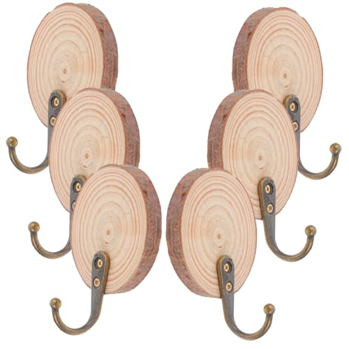 TOBBOMEY 6 Stück Holz Kleiderhaken Wandmontierte Platzsparende Aufhängung für Mäntel Hüte und Handtücher Robuste Langlebige Holzkonstruktion für Tür und Wand Einfache Installation TOBBOMEY 6 Stück Holz Kleiderhaken Wandmontierte Platzsparende Aufhängung für Mäntel Hüte und Handtücher Robuste Langlebige Holzkonstruktion für Tür und Wand Einfache Installation von TOBBOMEY