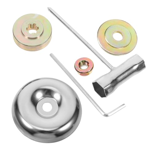 TOBBOMEY 6 Stück Rasenmäher Adapter, Maschinenadapter, Rasenmäher Zubehör, Rasentrimmer Adapter, Stahldraht Unkrautkopf, Rasenmäher Trimmerkopf, Universal Trimmerkopf Adapter, Rasierer von TOBBOMEY