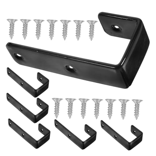 TOBBOMEY 6 Stück Robuste Gummierte Leiterhaken für Etagenbetten Vielseitige Halterung zum Aufhängen von Kleidung und Taschen Stabile Eisenkonstruktion mit Hakenschrauben Einfache Montage von TOBBOMEY