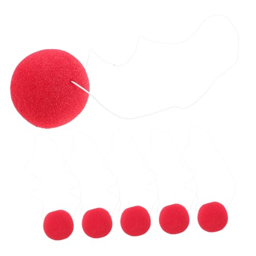 TOBBOMEY 6 Stück Rote Schwammschnäuzchen Clown Nase Weiches Flexibles Kostümzubehör für Erwachsene und Bequemes Party-accessoire für Halloween Weihnachten und Rollenspiele TOBBOMEY 6 Stück Rote Schwammschnäuzchen Clown Nase Weiches Flexibles Kostümzubehör für Erwachsene und Bequemes Party-accessoire für Halloween Weihnachten und Rollenspiele von TOBBOMEY