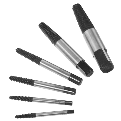 TOBBOMEY 6 Stück Schraubenausdreher Set Schraubenentferner für Beschädigte und Abgebrochene Schrauben Wasserhahn Schraubenausdreher Spezial Werkzeug für Heimwerker und Mechaniker TOBBOMEY 6 Stück Schraubenausdreher Set Schraubenentferner für Beschädigte und Abgebrochene Schrauben Wasserhahn Schraubenausdreher Spezial Werkzeug für Heimwerker und Mechaniker von TOBBOMEY