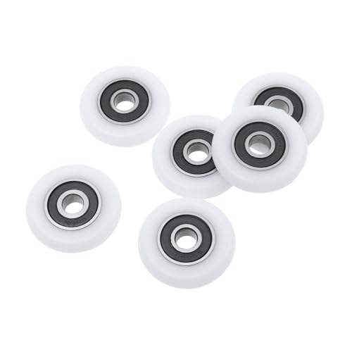 TOBBOMEY 6 Stück Teiliges Altmodische Duschraumrollen mit Kugellager für Duschtür Schiebetür Badezimmer Glastür Laufräder Langlebig und Leichtgängig zur Einfachen Türbewegung von TOBBOMEY