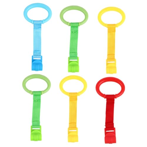 TOBBOMEY 6 Stück Teiliges Babybett Zugringe Bunte Sichere Pull Rings mit Rundem Design Stabiler Befestigung für Babystandhilfe für Kinderbett und Lauflernhilfe Schadstofffrei und Robust TOBBOMEY 6 Stück Teiliges Babybett Zugringe Bunte Sichere Pull Rings mit Rundem Design Stabiler Befestigung für Babystandhilfe für Kinderbett und Lauflernhilfe Schadstofffrei und Robust von TOBBOMEY