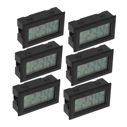 TOBBOMEY 6 Stück Teiliges Digitales Eingebettetes Thermometer mit Klarer Anzeige Präziser Temperaturmessung Kompakter Bauweise für Bad Gewächshaus und Innenräume Platzsparend und Vielseitig von TOBBOMEY