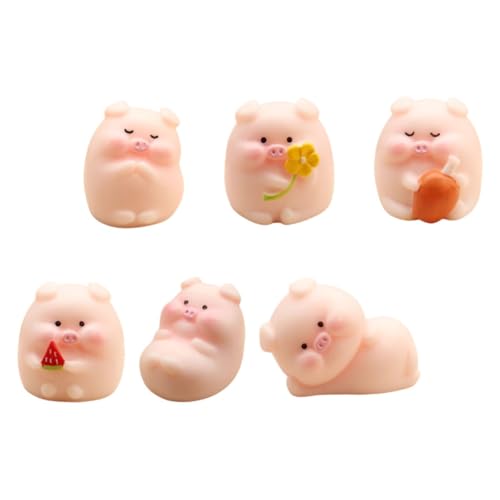 TOBBOMEY 6 Stück Teiliges Harz Schwein Miniatur Figuren Niedliche Piggy Skulpturen als Tischdekoration Realistische DIY Mini Schweinchen Ornamente für Büro Regal und Puppenhaus Rustikaler TOBBOMEY 6 Stück Teiliges Harz Schwein Miniatur Figuren Niedliche Piggy Skulpturen als Tischdekoration Realistische DIY Mini Schweinchen Ornamente für Büro Regal und Puppenhaus Rustikaler von TOBBOMEY