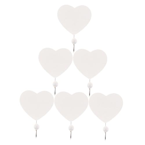 TOBBOMEY 6 Stück Teiliges Holzherz Wandhaken aus Natürlichem Holz Dekorative Multifunktionale Schlüssel Handtuchhalter für Schlafzimmer Küche Bad Rostfrei und Stilvoll TOBBOMEY 6 Stück Teiliges Holzherz Wandhaken aus Natürlichem Holz Dekorative Multifunktionale Schlüssel Handtuchhalter für Schlafzimmer Küche Bad Rostfrei und Stilvoll von TOBBOMEY