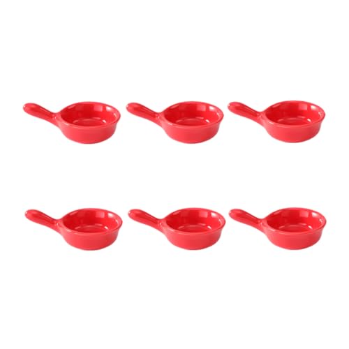 TOBBOMEY 6 Stück Teiliges Keramik eierbecher Rutschfestem Griff Auslaufsicherer Dip schale und Praktischem Tablett für Saucen und Gewürze Geeignet für Servieren und Kochen von TOBBOMEY