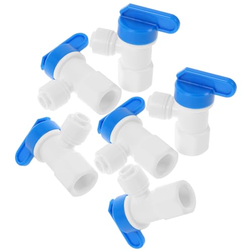 TOBBOMEY 6 Stück Teiliges Kugelventil Wasserabsperrventil für Wasserfilter mit Hohem Durchfluss Langlebiger Kunststoff Einfache Installation Geeignet für Trinkwasseranlagen TOBBOMEY 6 Stück Teiliges Kugelventil Wasserabsperrventil für Wasserfilter mit Hohem Durchfluss Langlebiger Kunststoff Einfache Installation Geeignet für Trinkwasseranlagen von TOBBOMEY