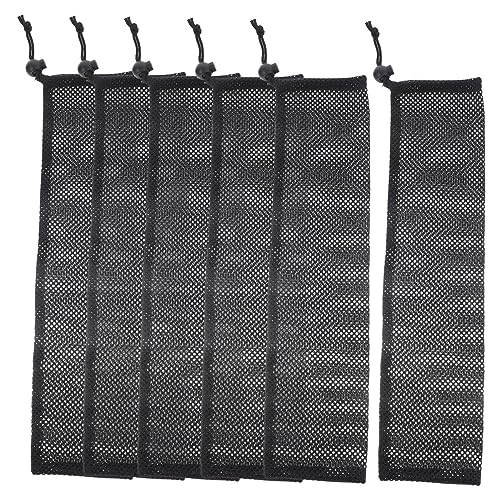 TOBBOMEY 6 Stück Teiliges Nylon Vogelfutternetz für Wildvögel Wiederverwendbare Mesh Futterbeutel mit Zugband Wetterfestes Futternetz zur Garten Dekoration und Fütterung von Goldfinken und von TOBBOMEY