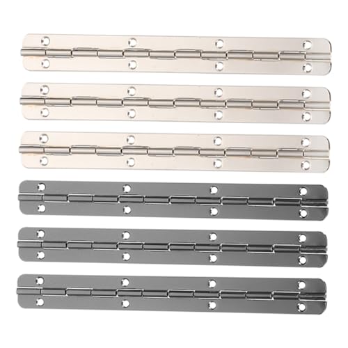 TOBBOMEY 6 Stück Teiliges Schwerlast klavierband Scharnier aus Eisen für Holzkisten Koffer Möbel DIY projekte Vielseitig Einsetzbar Stabile Konstruktion Einfach zu Bedienen von TOBBOMEY