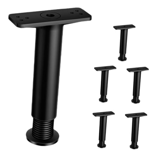 TOBBOMEY 6 Stück Teiliges Verstellbare Möbelbeine aus Strapazierfähigem PVC Höhenverstellbare Betten und Tischbeine Stabile Unterstützung für Sofa Schrank und Haushalt Modernes Design von TOBBOMEY