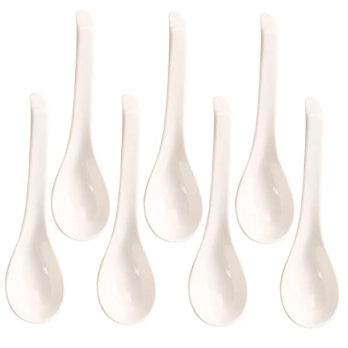 TOBBOMEY 6 Stück Teiliges Weiße Keramik Reislöffel Hochwertige Haushaltslöffel aus Hygienischem Porzellan Glatte Verarbeitung Vielseitig für Suppe Reis und Desserts Langlebig und Einfach TOBBOMEY 6 Stück Teiliges Weiße Keramik Reislöffel Hochwertige Haushaltslöffel aus Hygienischem Porzellan Glatte Verarbeitung Vielseitig für Suppe Reis und Desserts Langlebig und Einfach von TOBBOMEY