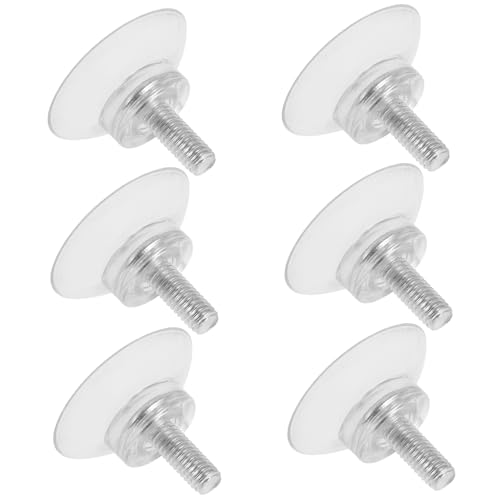 TOBBOMEY 6 Stück Transparente PVC Saugnäpfe mit Gewinde Extra Starke Schwere Halte Pads für Fenster Vorhänge Bad Vielseitig Einsetzbar Kratzfest und Wiederverwendbar TOBBOMEY 6 Stück Transparente PVC Saugnäpfe mit Gewinde Extra Starke Schwere Halte Pads für Fenster Vorhänge Bad Vielseitig Einsetzbar Kratzfest und Wiederverwendbar von TOBBOMEY