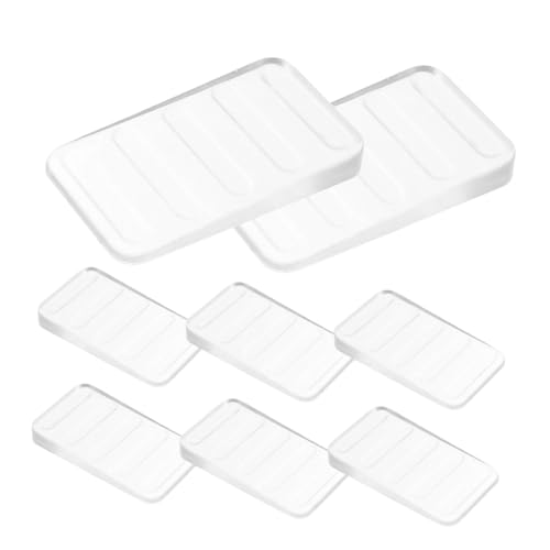 TOBBOMEY 8 Stck Teiliges Transparentes Möbel Nivellierkeile Verstellbare Kunststoff Wedges für Tisch Vielseitige Möbel Ausgleichskeile rutschfest und Installieren für Unebene im Haushalt von TOBBOMEY