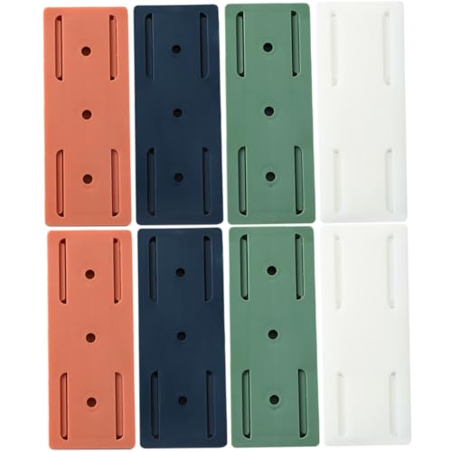 TOBBOMEY 8 Stück Selbstklebender Mehrfachsteckdosenhalter Teiliges Stanzfreie Power Strip Wandhalterung Robuste Klebe Wandhalterung für Küche und Büro Praktische Kabelaufbewahrung von TOBBOMEY