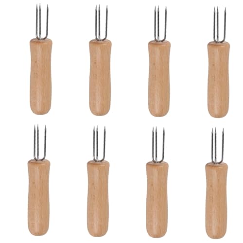 TOBBOMEY 8 Stück Teiliges Edelstahl Grillbesteck mit Drei Design Corn Grips für Bbq und Obst Sicherer Corn Forks Holder für Sauberes Grillen und Vielseitigen Einsatz bei Gemüse Fleisch TOBBOMEY 8 Stück Teiliges Edelstahl Grillbesteck mit Drei Design Corn Grips für Bbq und Obst Sicherer Corn Forks Holder für Sauberes Grillen und Vielseitigen Einsatz bei Gemüse Fleisch von TOBBOMEY