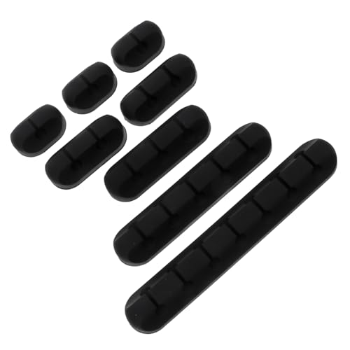 TOBBOMEY 8 Stück Teiliges Kabelhalter Selbstklebend Silikon USB Kabel Organizer Clips für Schreibtisch Kabelmanagement Vielseitig und Langlebig für Büro und Zuhause von TOBBOMEY