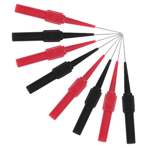 TOBBOMEY 8 Stück Teiliges Multimeter Nadelsonden Set Isolierte Prüfspitzen für Elektronische Reparaturen und Leiterplattentests Kompatibel mit Gängigen Messgeräten Tragbar und Vielseitig von TOBBOMEY