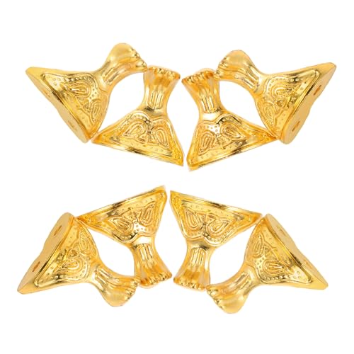 TOBBOMEY 8 Stück Teiliges Vintage Metall Boxfüße aus Zinklegierung Dekorative Eckschutzwinkel für Schmuck- Aufbewahrungsboxen Kleine Möbel Handwerksprojekte Stabil und rutschfest von TOBBOMEY