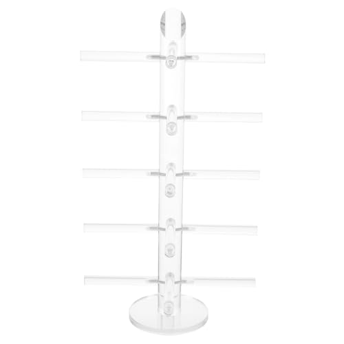 TOBBOMEY Acryl Brillenhalter Stab Brillenständer Sonnenbrillen Display Regal für Zuhause und Laden Robust Stabil Modisch von TOBBOMEY