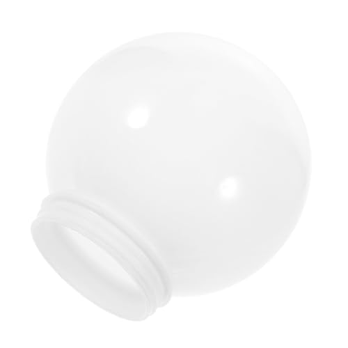 TOBBOMEY Acryl Kugellampenschirm Milchig Weißes Langlebiges Globe Lampshade für Garten Wand Außenbeleuchtung Schützende Lampenabdeckung für Patio von TOBBOMEY
