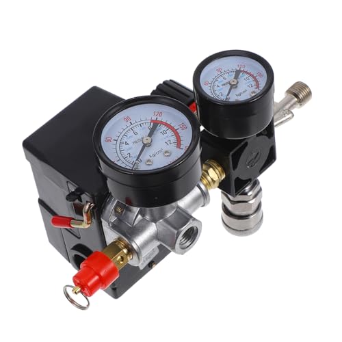 TOBBOMEY Air Compressor Pressure Regulator Parts mit Horizontalem Griff und Vierloch Druckschalter Schnelles Einbauen Stabile Luftförderung Vielseitig Einstellbar Passend für Acv TOBBOMEY Air Compressor Pressure Regulator Parts mit Horizontalem Griff und Vierloch Druckschalter Schnelles Einbauen Stabile Luftförderung Vielseitig Einstellbar Passend für Acv von TOBBOMEY