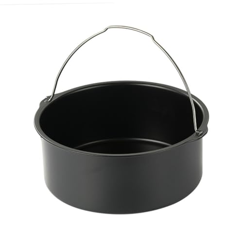 TOBBOMEY Airfryer Kuchenform Schwarz Antihaft Backkorb Küchenzubehör Kompakt mit Praktischem Griff für Backen zu Hause und Gastronomie TOBBOMEY Airfryer Kuchenform Schwarz Antihaft Backkorb Küchenzubehör Kompakt mit Praktischem Griff für Backen zu Hause und Gastronomie von TOBBOMEY