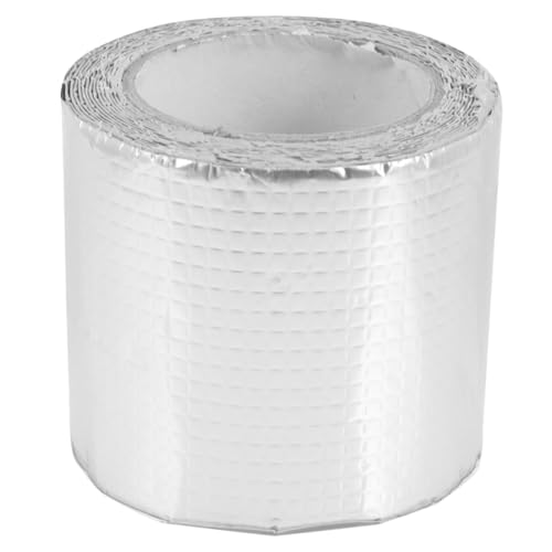 TOBBOMEY Aluminiumfolie Butyl Dichtungsband Selbstklebend Wasserdichtes Reparaturband für Dach Dusche und Fenster Starkes Klebeband zur Zuverlässigen Abdichtung und Leckagevermeidung von TOBBOMEY