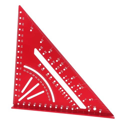 TOBBOMEY Aluminiumlegierung Schreinerwinkel Metrisch und Imperial Präziser Winkelmesser Leichtes Holzarbeitslineal für Fachleute und Ingenieurprojekte von TOBBOMEY