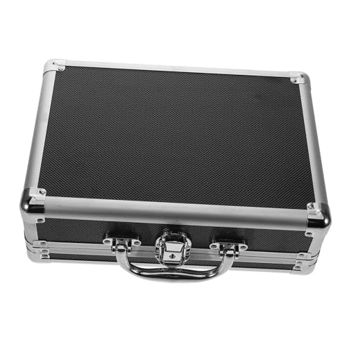 TOBBOMEY Aluminiumlegierung Werkzeugkoffer mit Griff Abschließbare Aufbewahrungsbox für Heimwerker Robuster Multifunktionaler Aluminium werkzeugkasten mit Großem Stauraum Tragbarer von TOBBOMEY
