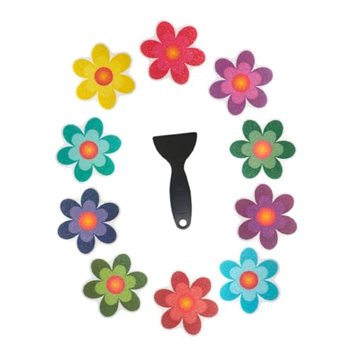 TOBBOMEY Antirutsch Badewannen Aufkleber mit Cartoon Gänseblümchen Muster rutschfeste Pool Sticker für Glatte Böden Treppen Leitern Badezimmer Sicherheitsschutz von TOBBOMEY