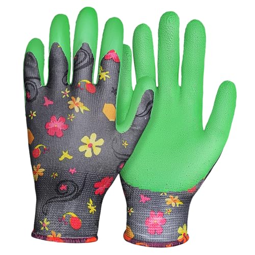 TOBBOMEY Atmungsaktive Gartenhandschuhe mit Antirutschbeschichtung Vielseitige Arbeitshandschuhe für Damen und Herren Latexbeschichtung Stilvoller Schutz Beim Graben Pflanzen und Schneiden TOBBOMEY Atmungsaktive Gartenhandschuhe mit Antirutschbeschichtung Vielseitige Arbeitshandschuhe für Damen und Herren Latexbeschichtung Stilvoller Schutz Beim Graben Pflanzen und Schneiden von TOBBOMEY