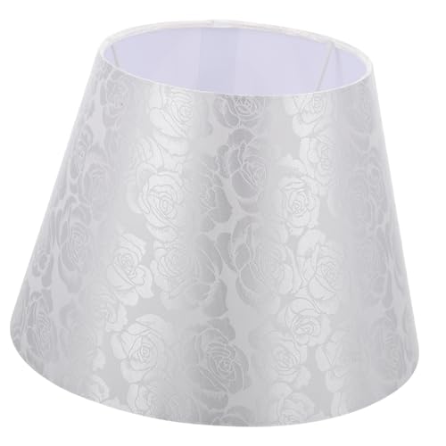 TOBBOMEY Blumenbestickter Stoff Lampenschirm Tischleuchte Abdeckung Praktischer Schutz Stilvolles Design für Wohn Schlafzimmer Dekoration von TOBBOMEY