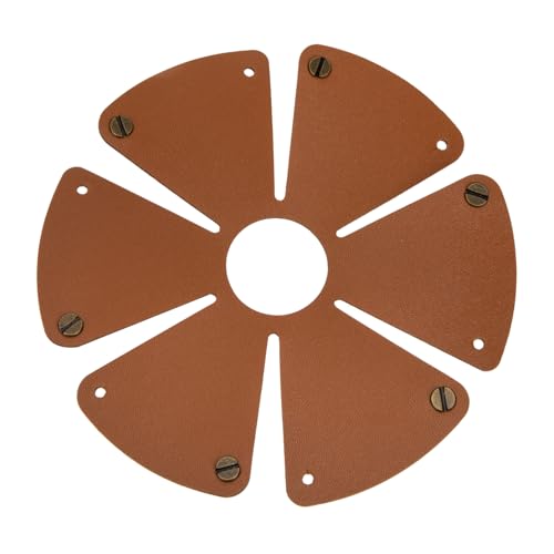 TOBBOMEY Camping Lampenschirm aus Leder Outdoor Lichtabdeckung Einfache Installation Gemütliche Atmosphäre Praktisches Zubehör für Mobile Campingleuchten Braun Robust und Stilvoll von TOBBOMEY