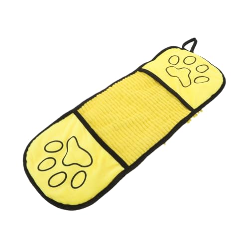 TOBBOMEY Chenille Haustierhandtuch Mikrofaser Schnell Trocknendes Absorbierendes Reinigungstuch mit Handtaschen für Kleine Mittlere Große Hunde und Katzen Gelb Multifunktional TOBBOMEY Chenille Haustierhandtuch Mikrofaser Schnell Trocknendes Absorbierendes Reinigungstuch mit Handtaschen für Kleine Mittlere Große Hunde und Katzen Gelb Multifunktional von TOBBOMEY