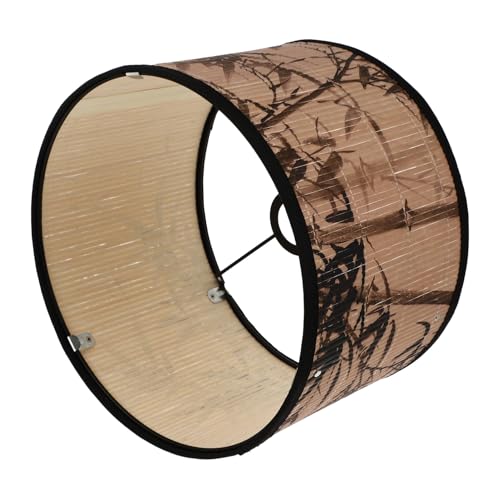 TOBBOMEY Chinesischer Naturfaser Lampenschirm Langlebiger Eisenrahmen Stilvolle Deckenleuchte und Hängelampe für Wohn Schlafzimmer Elegante Home Decor Beleuchtung von TOBBOMEY
